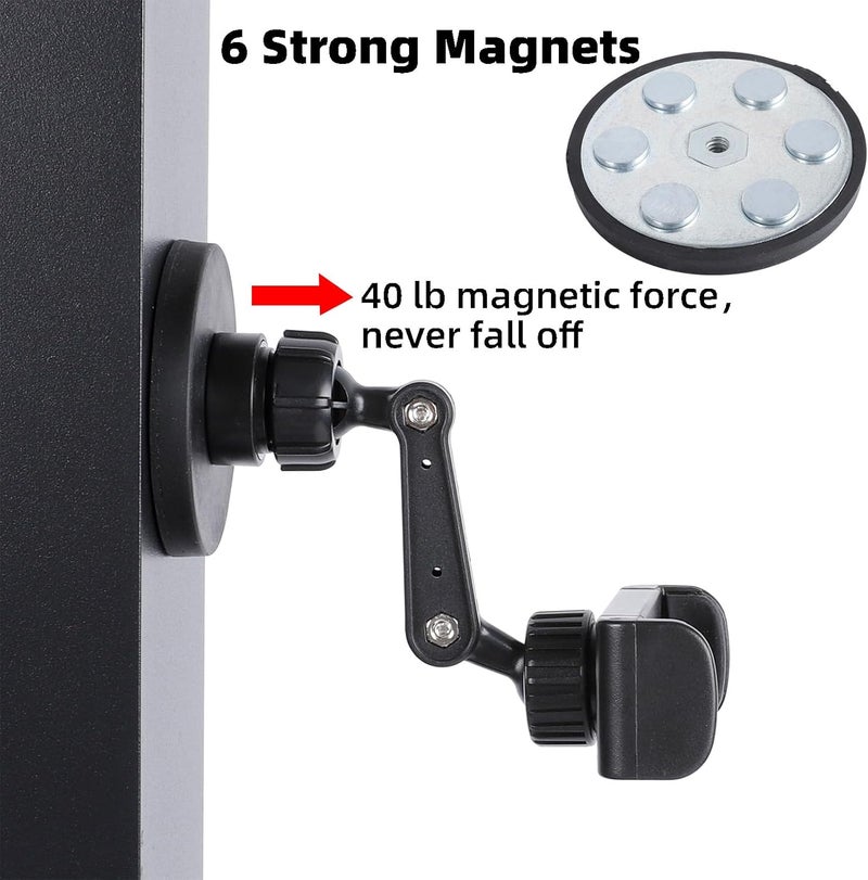 FPN Gym Magnetic Phone Holder Mount Attach to Metal Surface, 360° Rotatable Heavy Duty Magnet Phone Mount for Gym Workout Record, Compatible with iPhone, Samsung, All Cell Phone - Image 4